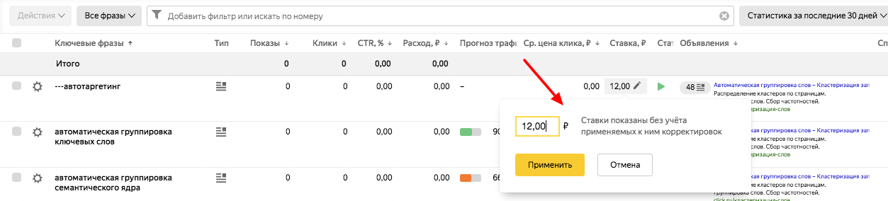 Показ без ключей: Автотаргетинг в Яндекс.Директ